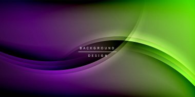 Gölge çizgileri olan etkileyici bir poster. Özellikler teknolojisi, minimalist ve iş temaları, parlak canlı renk şemaları