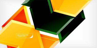 Vektör 3d ok tekno tasarım şablonu