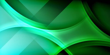 Gölge çizgileri olan etkileyici bir poster. Özellikler teknolojisi, minimalist ve iş temaları, parlak canlı renk şemaları