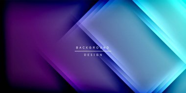 Gölge çizgileri olan etkileyici bir poster. Özellikler teknolojisi, minimalist ve iş temaları, parlak canlı renk şemaları