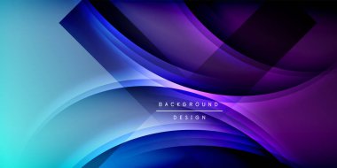 Gölge çizgileri olan etkileyici bir poster. Özellikler teknolojisi, minimalist ve iş temaları, parlak canlı renk şemaları