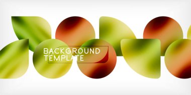 Gölgeler ve soyut arkaplan ile parlak daireler