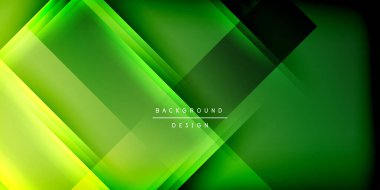 Gölge çizgileri olan etkileyici bir poster. Özellikler teknolojisi, minimalist ve iş temaları, parlak canlı renk şemaları