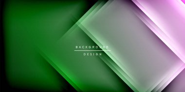 Gölge çizgileri olan etkileyici bir poster. Özellikler teknolojisi, minimalist ve iş temaları, parlak canlı renk şemaları