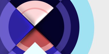 Çember ve yarım daire geometrik arka plan. Duvar Kağıdı, Sancak, Arkaplan, Kart, Kitap İllüstrasyonu, İniş Sayfası