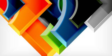 Geometrik tasarım soyut arkaplan - daireler ve üçgenler