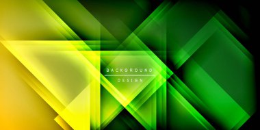 Gölge çizgileri olan etkileyici bir poster. Özellikler teknolojisi, minimalist ve iş temaları, parlak canlı renk şemaları