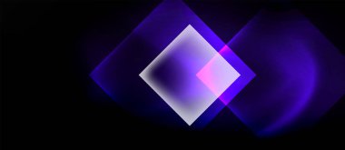 Cam kare şekilli koyu neon renkler