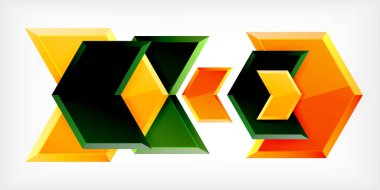 Vektör 3d ok tekno tasarım şablonu