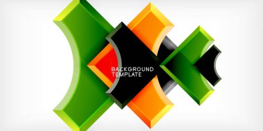 Geometrik tasarım soyut arkaplan - daireler ve üçgenler