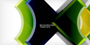 Geometrik tasarım soyut arkaplan - daireler ve üçgenler