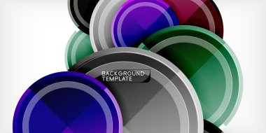 Minimum geometrik soyut arkaplan. Çember üçgen tasarımı