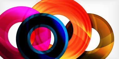 Işık efektli parlak daireler. Soyut arkaplan