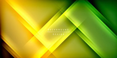 Gölge çizgileri olan etkileyici bir poster. Özellikler teknolojisi, minimalist ve iş temaları, parlak canlı renk şemaları