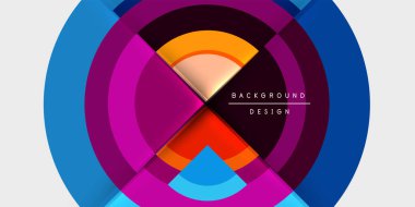 Çember ve yarım daire geometrik arka plan. Duvar Kağıdı, Sancak, Arkaplan, Kart, Kitap İllüstrasyonu, İniş Sayfası