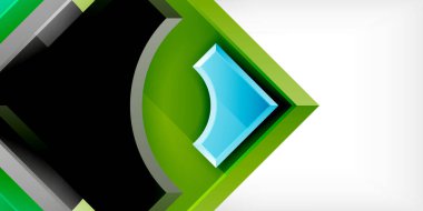 Kare, ok şekilleri yuvarlak elementlerle vektör ilülasyonu Duvar kağıdı, bayrak, arkaplan, kart, kitap illüstrasyonu, iniş sayfası