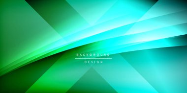 Gölge çizgileri olan etkileyici bir poster. Özellikler teknolojisi, minimalist ve iş temaları, parlak canlı renk şemaları