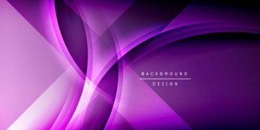 Gölge çizgileri olan etkileyici bir poster. Özellikler teknolojisi, minimalist ve iş temaları, parlak canlı renk şemaları