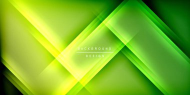 Gölge çizgileri olan etkileyici bir poster. Özellikler teknolojisi, minimalist ve iş temaları, parlak canlı renk şemaları