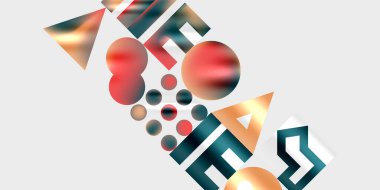 Basit şekiller - daireler, üçgenler, dikdörtgenler soyut arka plan. Duvar Kağıdı, Sancak, Arkaplan, Kart, Kitap İllüstrasyonu, İniş Sayfası