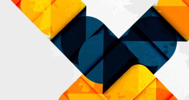 Kareler, daireler, üçgenler ve kumlu, gürültülü doku. Duvar Kağıdı, Sancak, Arkaplan, Kart, Kitap İllüstrasyonu, İniş Sayfası