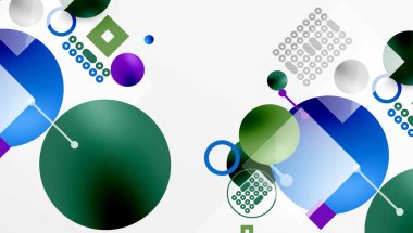 Çemberler ve elementler geometrik soyut arkaplan