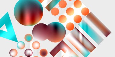 Basit şekiller - daireler, üçgenler, dikdörtgenler soyut arka plan. Duvar Kağıdı, Sancak, Arkaplan, Kart, Kitap İllüstrasyonu, İniş Sayfası