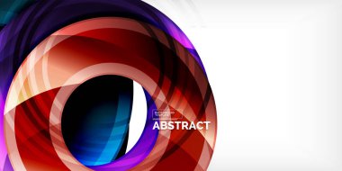 Işık efektli parlak daireler. Soyut arkaplan