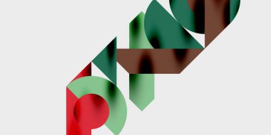 Dairelerin, yarım dairelerin ve parlak efektli ve düzgün eğimli üçgenlerin detaylı bileşimi. Yaratıcı ve teknolojiden ilham alan projeler için parlak ve modern bir vektör tasarımı