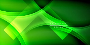 Gölge çizgileri olan etkileyici bir poster. Özellikler teknolojisi, minimalist ve iş temaları, parlak canlı renk şemaları