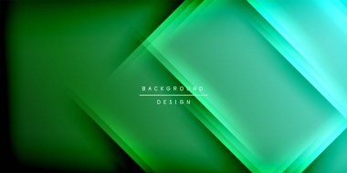 Gölge çizgileri olan etkileyici bir poster. Özellikler teknolojisi, minimalist ve iş temaları, parlak canlı renk şemaları