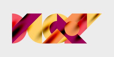 Dinamik geometrik bir kompozisyonda daireler, çizgiler ve üçgenler içeren modern soyut bir arkaplan. Tarz, teknoloji veya yaratıcı temalı tasarımlar için mükemmel.