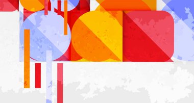 Çemberler, kareler ve çizgilerle geometrik arkaplandaki tahıllı leke dokusu. Duvar Kağıdı, Sancak, Arkaplan, Kart, Kitap İllüstrasyonu, İniş Sayfası