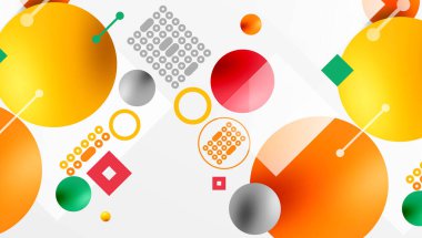 Çemberler ve elementler geometrik soyut arkaplan