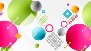 Çemberler ve elementler geometrik soyut arkaplan