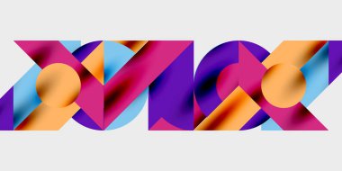 Dinamik geometrik bir kompozisyonda daireler, çizgiler ve üçgenler içeren modern soyut bir arkaplan. Tarz, teknoloji veya yaratıcı temalı tasarımlar için mükemmel.