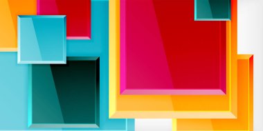 Yansımaları olan renkli kareler soyut arkaplan tasarımı. Duvar Kağıdı, Sancak, Arkaplan, Kart, Kitap İllüstrasyonu, İniş Sayfası