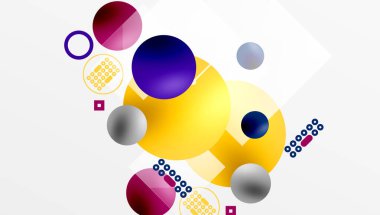 Çemberler ve elementler geometrik soyut arkaplan