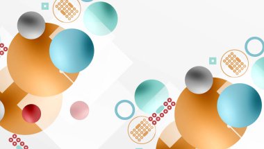 Çemberler ve elementler geometrik soyut arkaplan