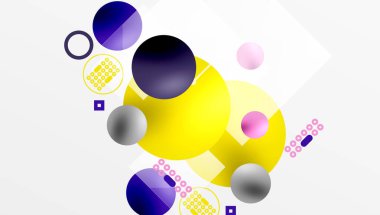 Çemberler ve elementler geometrik soyut arkaplan