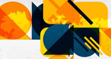 Kareler, daireler, üçgenler ve kumlu, gürültülü doku. Duvar Kağıdı, Sancak, Arkaplan, Kart, Kitap İllüstrasyonu, İniş Sayfası