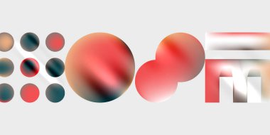 Basit şekiller - daireler, üçgenler, dikdörtgenler soyut arka plan. Duvar Kağıdı, Sancak, Arkaplan, Kart, Kitap İllüstrasyonu, İniş Sayfası