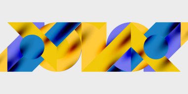 Dinamik geometrik bir kompozisyonda daireler, çizgiler ve üçgenler içeren modern soyut bir arkaplan. Tarz, teknoloji veya yaratıcı temalı tasarımlar için mükemmel.