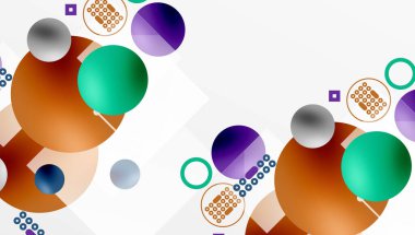 Çemberler ve elementler geometrik soyut arkaplan