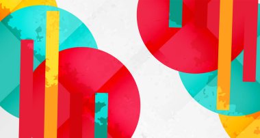 Kareler, daireler, üçgenler ve kumlu, gürültülü doku. Duvar Kağıdı, Sancak, Arkaplan, Kart, Kitap İllüstrasyonu, İniş Sayfası