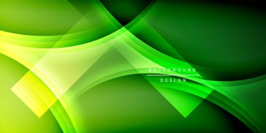 Gölge çizgileri olan etkileyici bir poster. Özellikler teknolojisi, minimalist ve iş temaları, parlak canlı renk şemaları