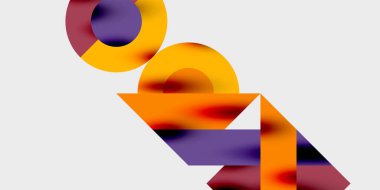 Dinamik geometrik bir kompozisyonda daireler, çizgiler ve üçgenler içeren modern soyut bir arkaplan. Tarz, teknoloji veya yaratıcı temalı tasarımlar için mükemmel.