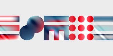 Basit şekiller - daireler, üçgenler, dikdörtgenler soyut arka plan. Duvar Kağıdı, Sancak, Arkaplan, Kart, Kitap İllüstrasyonu, İniş Sayfası