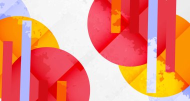 Çemberler, kareler ve çizgilerle geometrik arkaplandaki tahıllı leke dokusu. Duvar Kağıdı, Sancak, Arkaplan, Kart, Kitap İllüstrasyonu, İniş Sayfası