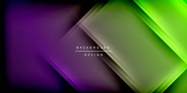 Gölge çizgileri olan etkileyici bir poster. Özellikler teknolojisi, minimalist ve iş temaları, parlak canlı renk şemaları